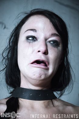 Brutal beating and torture for an abducted brunette lowlife scum