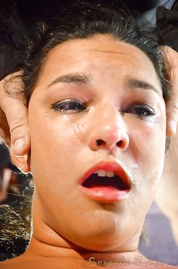 Smiling slut is a submissive dick-sucking hooker