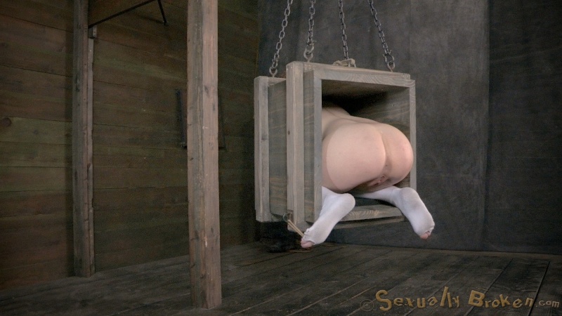 Fully cuffed sub girl blacked by dirty master