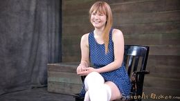 Redhead slut used as a sex toy by two men