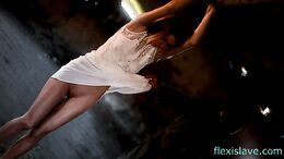 Skinny BDSM model Lea Tyron whipped