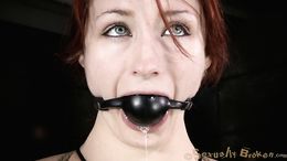 Hogtied slut gets fucked and caged in extreme BDSM action